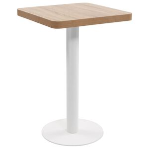 vidaXL طاولة بيسترو بنية فاتحة 50&times;50 سم من خشب MDF