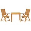 vidaXL 3 Piece Garden Dining Set Solid Wood Acacia - Untranslated