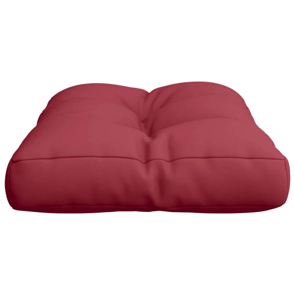 vidaXL وسادة أريكة طبليات أحمر خمري 50×40×10 سم