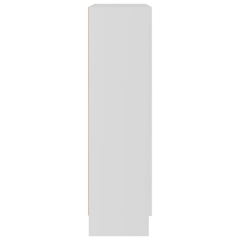 vidaXL خزانة فيترين أبيض 82.5×30.5×115 سم خشب صناعي