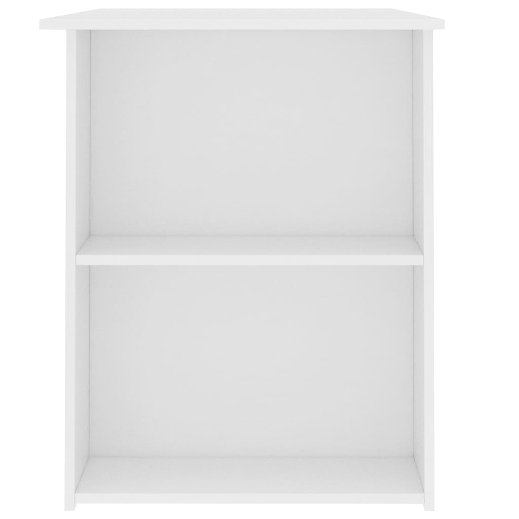vidaXL مكتب أبيض 110×60×73 سم خشب حبيبي