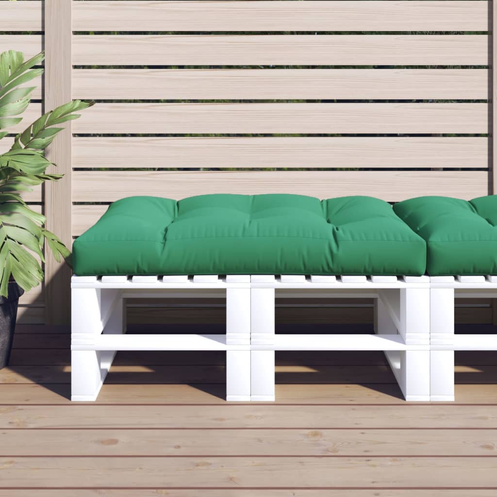 vidaXL وسادة أريكة طبليات أخضر 120×80×10 سم