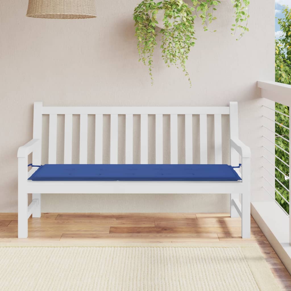 vidaXL وسادة مقعد حديقة أزرق ملكي 150×50×3 سم قماش