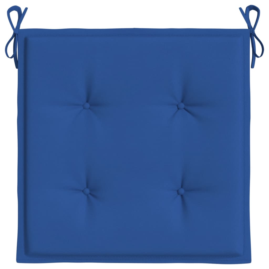 vidaXL وسائد كرسي حديقة 6 ق أزرق ملكي 50×50×3 سم قماش