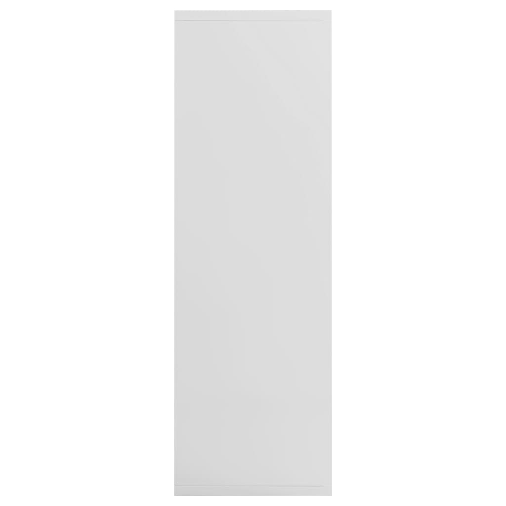 vidaXL خزانة كتب/خزانة جانبية أبيض لامع 50×25×80 سم خشب حبيبي