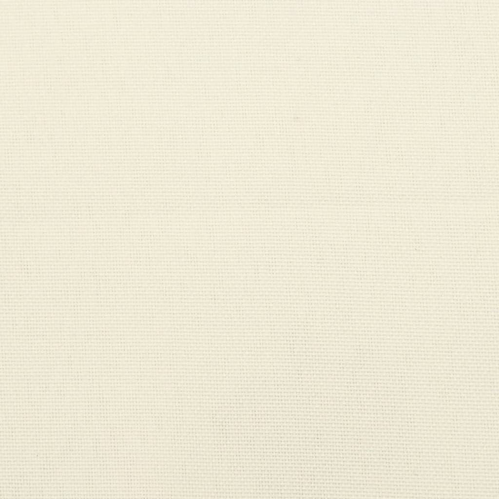vidaXL وسائد بنش حديقة 2 ق أبيض كريمي 180×50×7 سم قماش أكسفورد