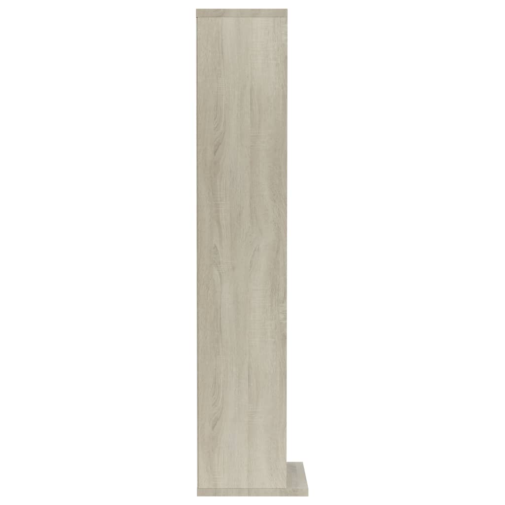 vidaXL خزانة سي دي أبيض وسونوما أوك 21×20×88 سم خشب صناعي