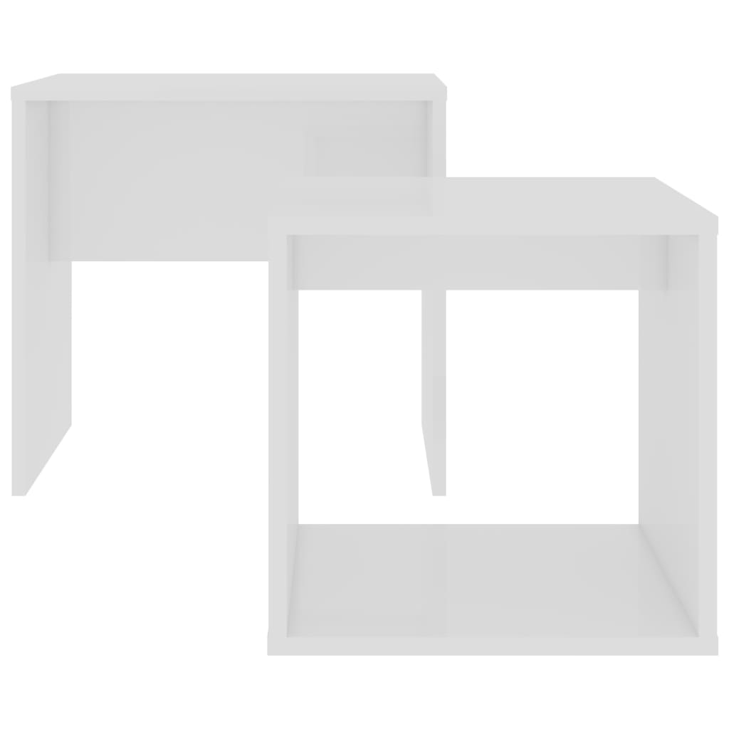 vidaXL طقم طاولة قهوة أبيض 48×30×45 سم خشب مضغوط