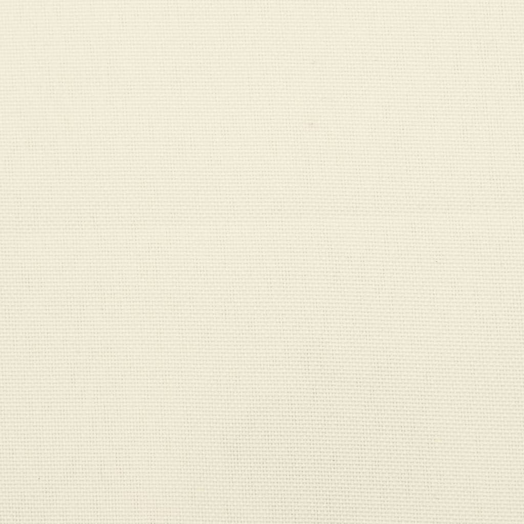 vidaXL وسادة مقعد حديقة أبيض كريمي 100×50×7 سم قماش