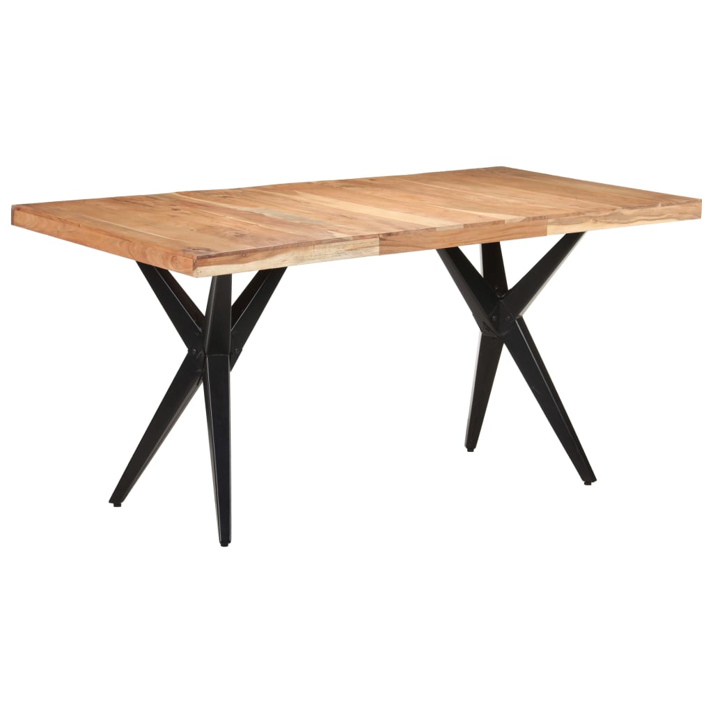 vidaXL طاولة سفرة 160×80×76 سم خشب أكاسيا صلب