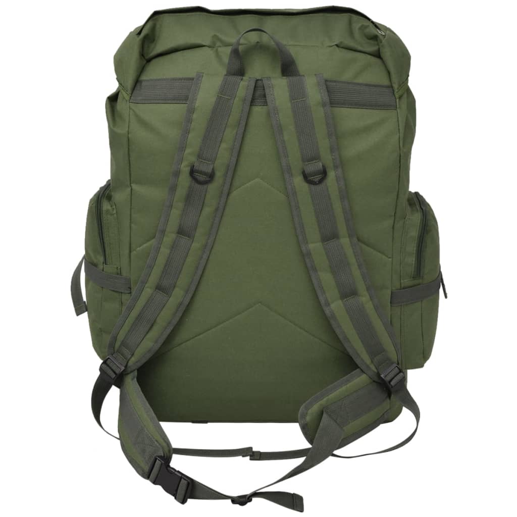 vidaXL حقيبة ظهر طراز عسكرى 65 لتر أخضر