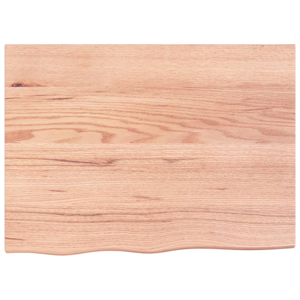 vidaXL سطح طاولة كاونتر حمام لون بني فاتح 80*60*(2-4) سم خشب صلب معالج