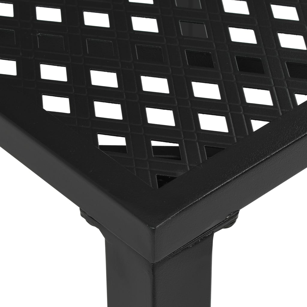 vidaXL طاولة حديقة أسود 80×80×72 سم فولاذ