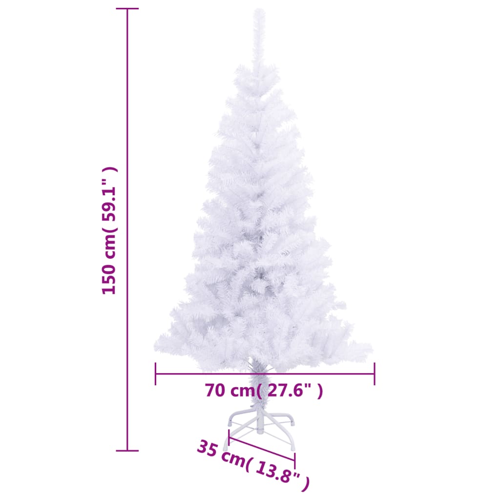 vidaXL شجرة كريسماس صناعية مع حامل 150 سم 380 غصن