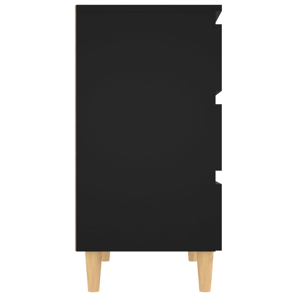 vidaXL خزانة جانبية أسود 60×35×69 سم خشب صناعي