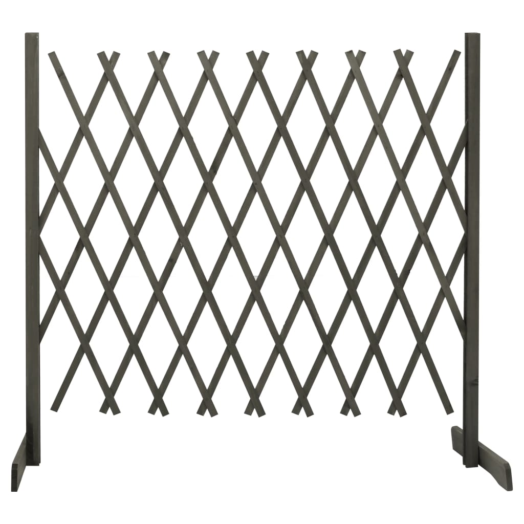 vidaXL Garden Trellis Fence Grey 180x100 cm Solid Firwood