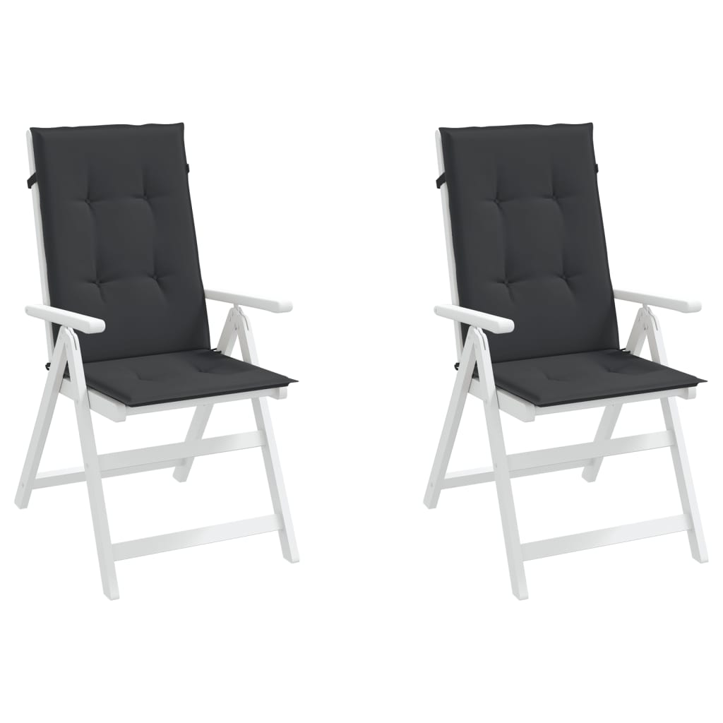 vidaXL وسائد كرسي حديقة 2 ق أسود 120×50×3 سم