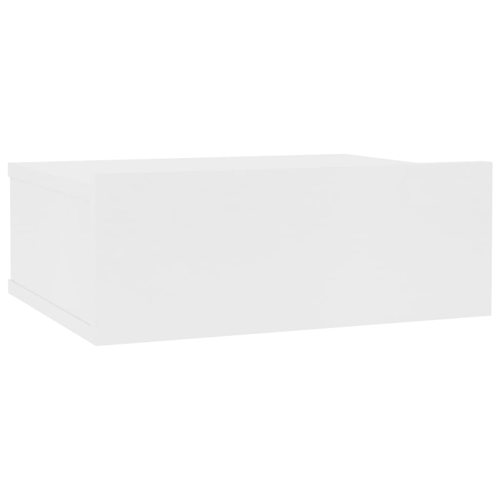 vidaXL منضدة سرير أبيض 40×30×15 سم خشب مضغوط