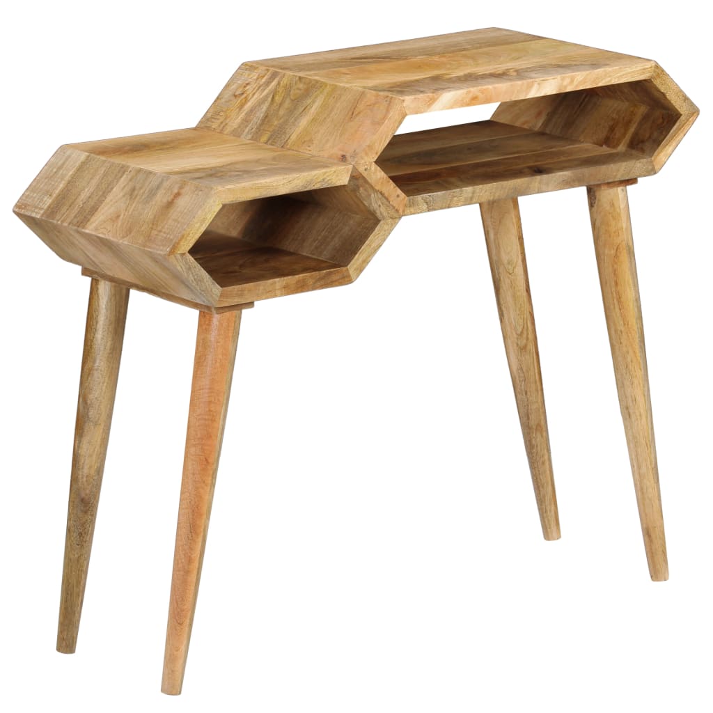 vidaXL طاولة كونسول خشب مانجو صلب 90×35×76 سم