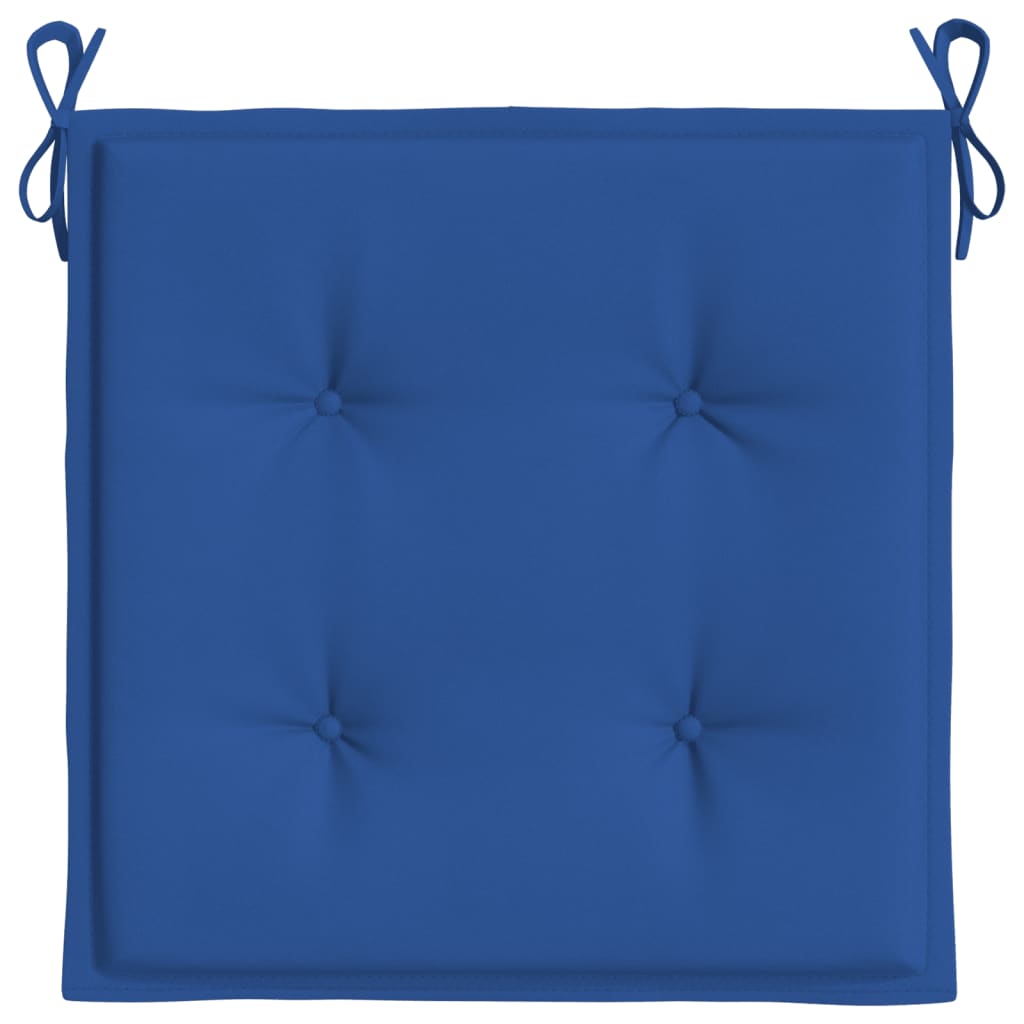 vidaXL وسائد كرسي حديقة 4 ق أزرق ملكي 50×50×3 سم قماش