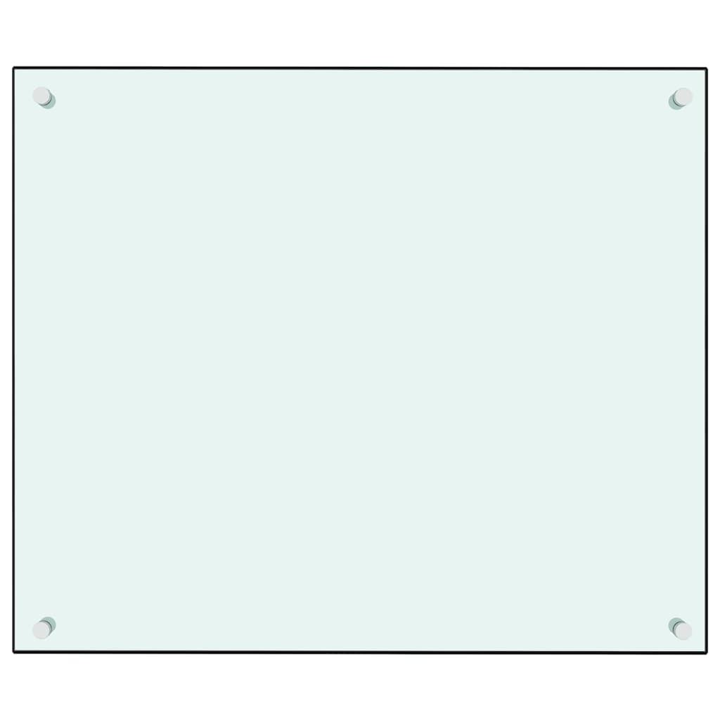 vidaXL لوح باكسبلاش شفاف للمطبخ 70×60 سم زجاج مقسى