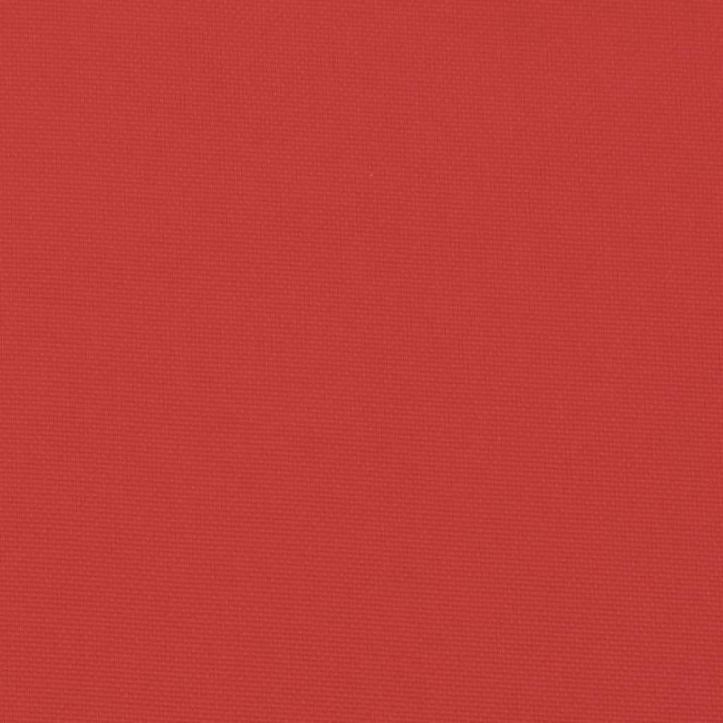 vidaXL وسائد بنش حديقة 2 ق أحمر 100×50×7 سم قماش أكسفورد