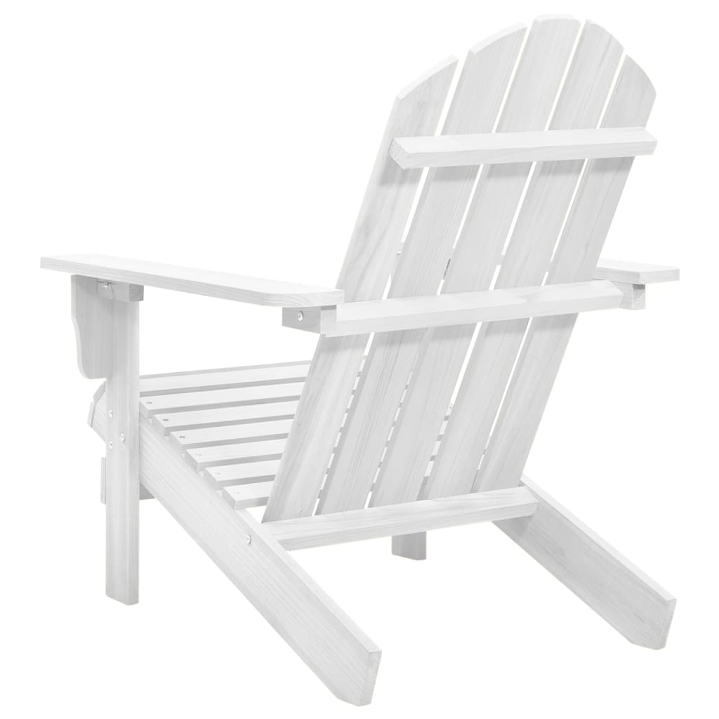 vidaXL كرسي حديقة خشب أبيض