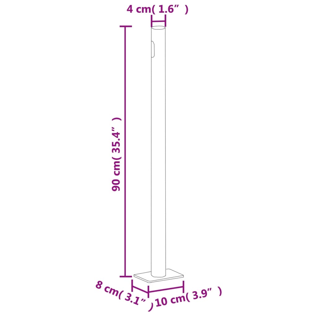 vidaXL مظلة فناء جانبية قابلة للسحب 140×500 سم كريمي