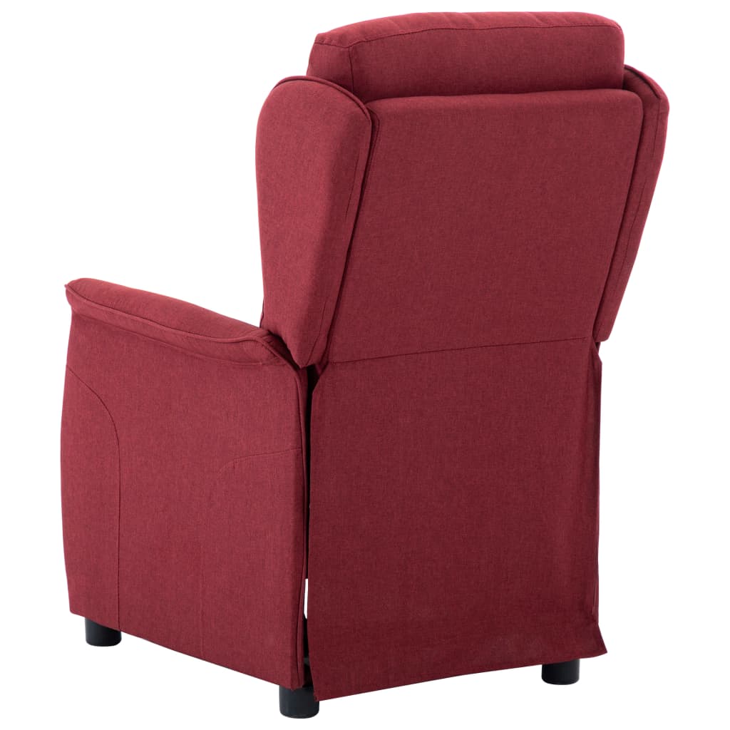 vidaXL كرسي قابل للإمالة أحمر خمري قماش
