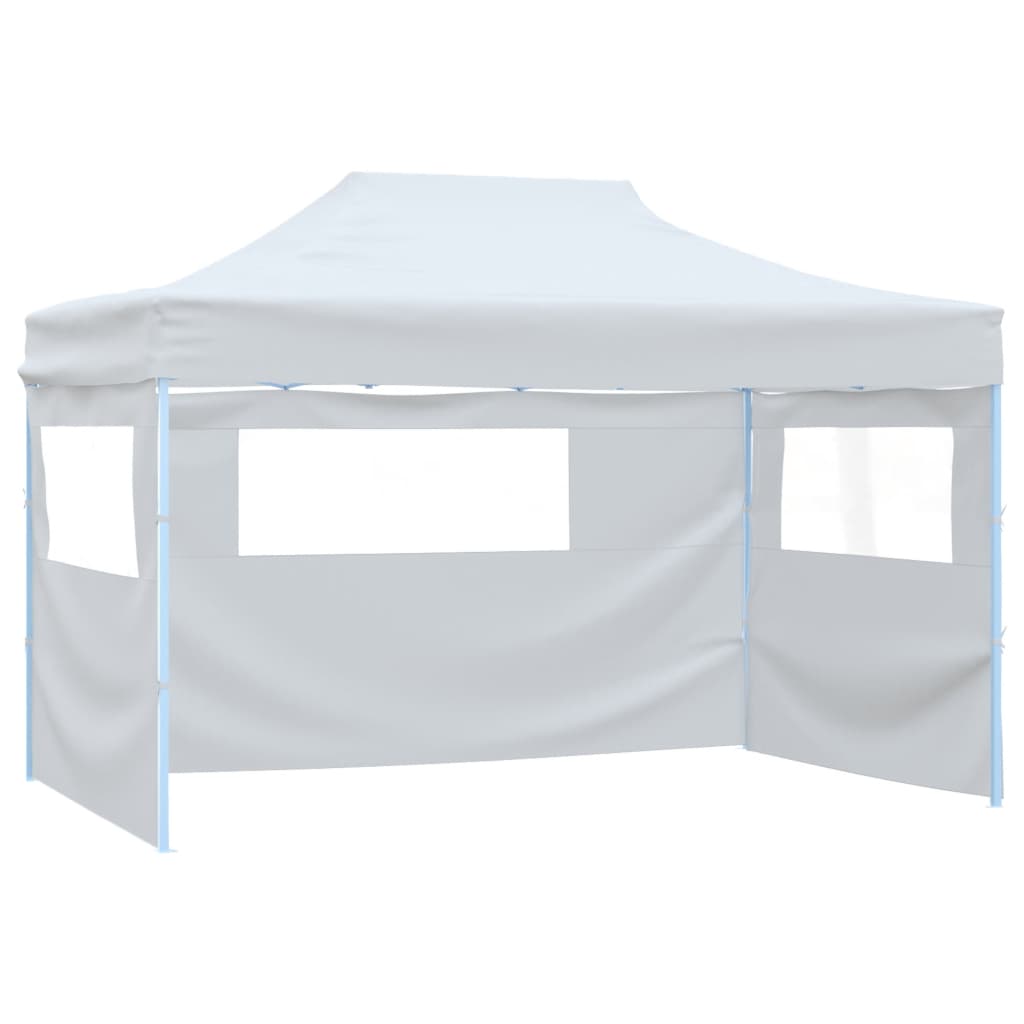 vidaXL خيمة حفلات احترافية قابلة للطي مع 4 جدران جانبية 3×4 م فولاذ أبيض