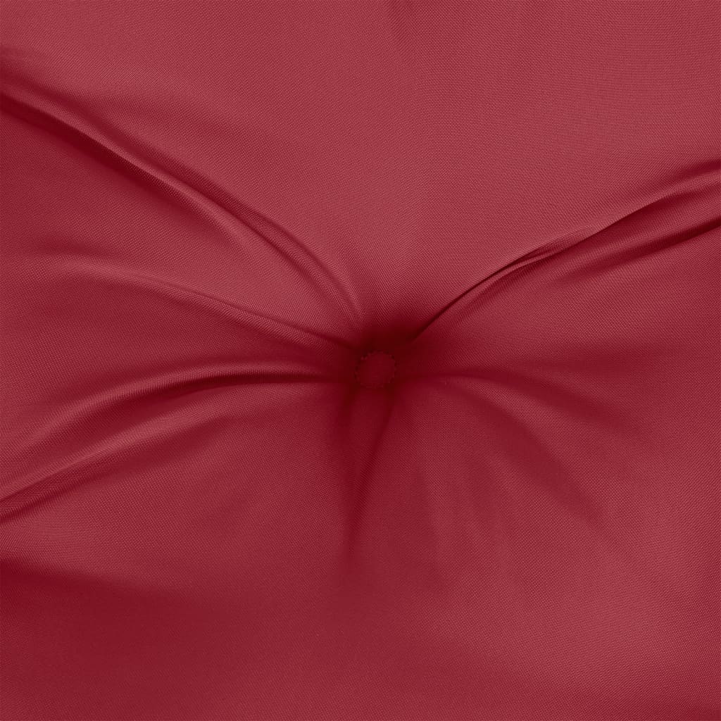 vidaXL وسائد كرسي 2 ق أحمر خمري 50×50×7 سم قماش
