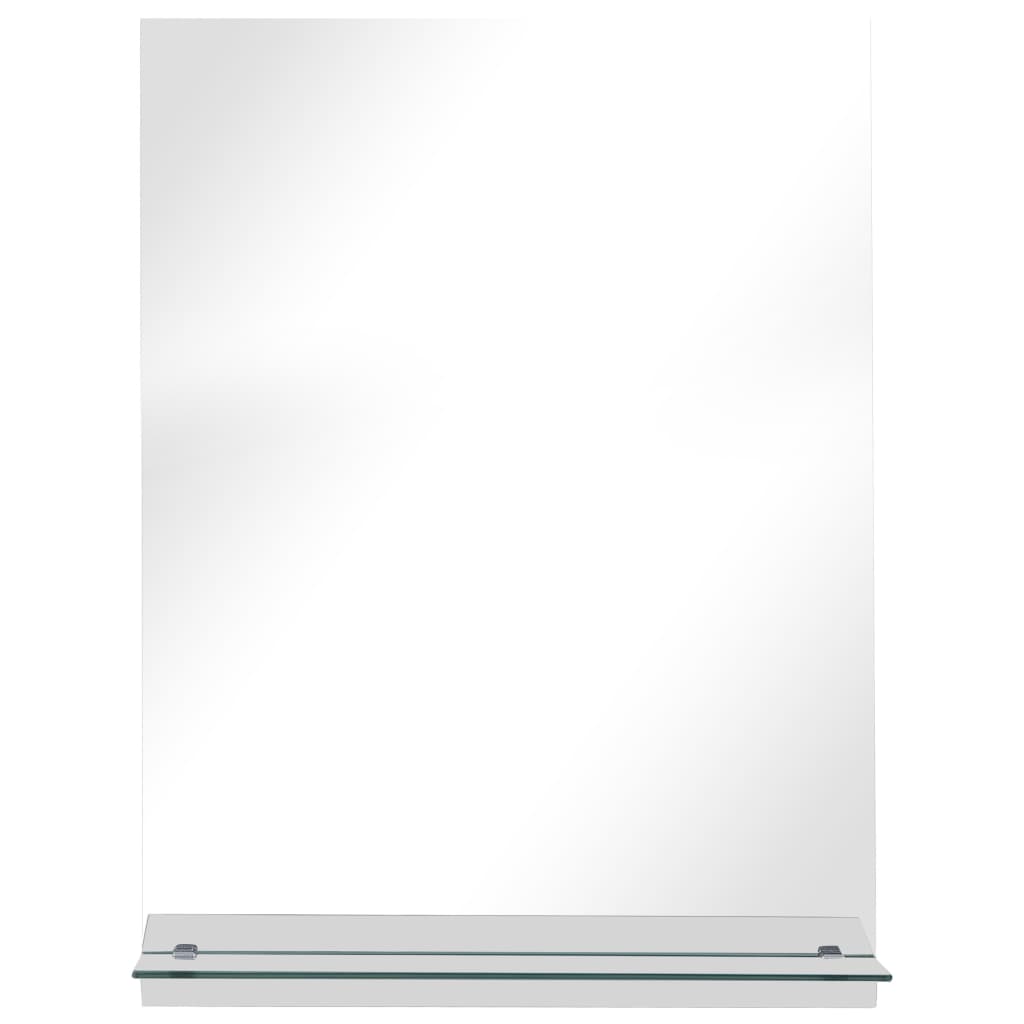 vidaXL مرآة حائط مع رف 30×50 سم زجاج مقسّى