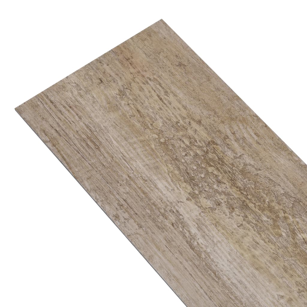 vidaXL ألواح أرضيات PVC ذاتية اللصق 5.02 م² 2 ملم خشب باهت