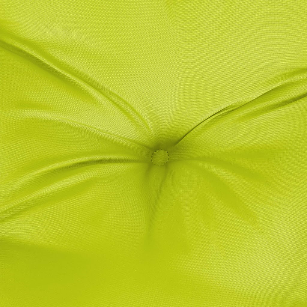 vidaXL وسائد بنش حديقة 2 ق أخضر فاقع 120×50×7 سم قماش أكسفورد