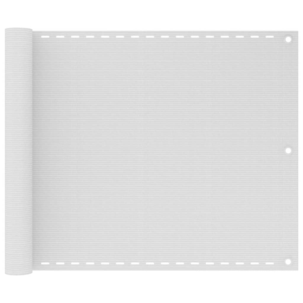 vidaXL ساتر شرفة أبيض 75×300 سم HDPE