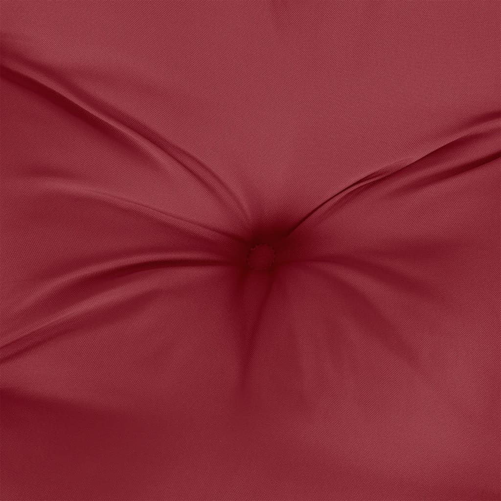 vidaXL وسادة بوف طبليات أحمر خمري قماش