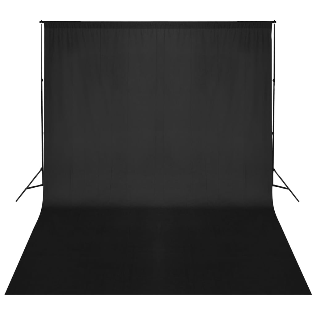 vidaXL نظام دعم خلفية التصوير 500×300 سم أسود