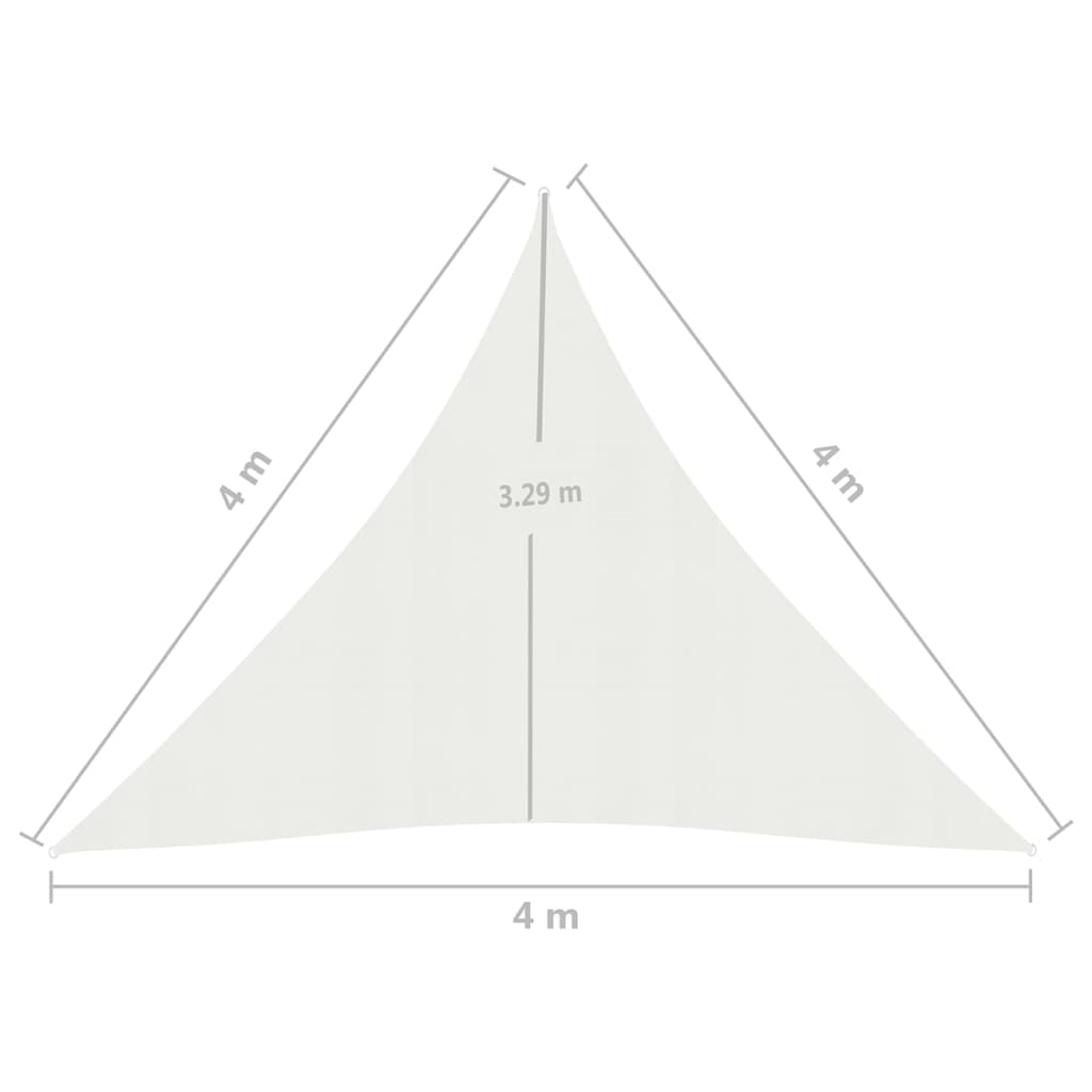 vidaXL مظلة شراعية 160 جم/م² أبيض 4×4×4 م HDPE