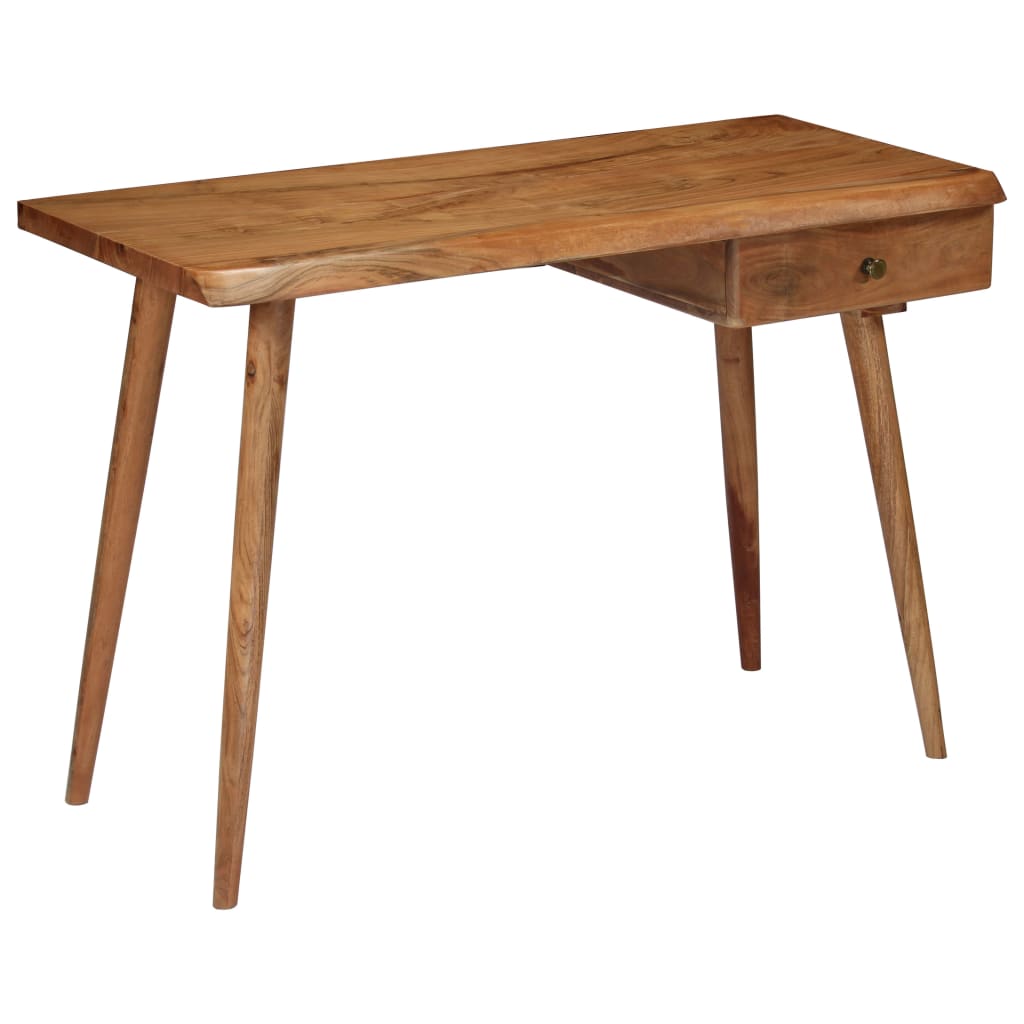 vidaXL طاولة كتابة خشب سنط صلب 110×50×76 سم