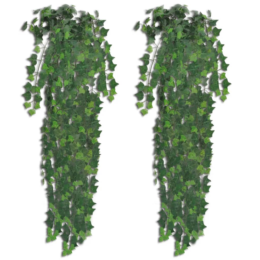 vidaXL نبات لبلاب صناعي 4 قطع لون أخضر 90 سم