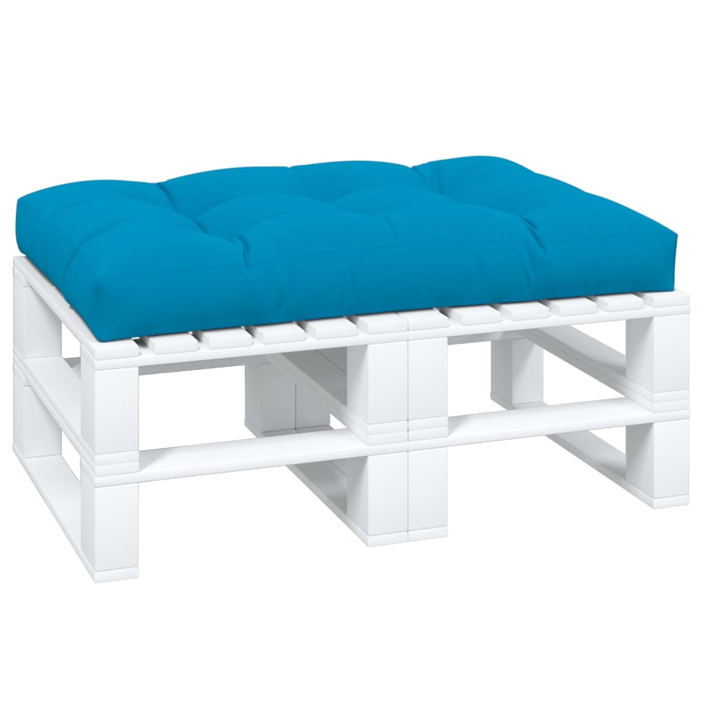 vidaXL وسادة أريكة طبليات أزرق 120×80×10 سم