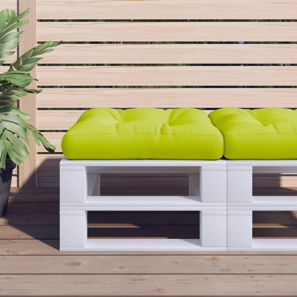 vidaXL وسادة أريكة طبليات أخضر ساطع 60×60×10 سم