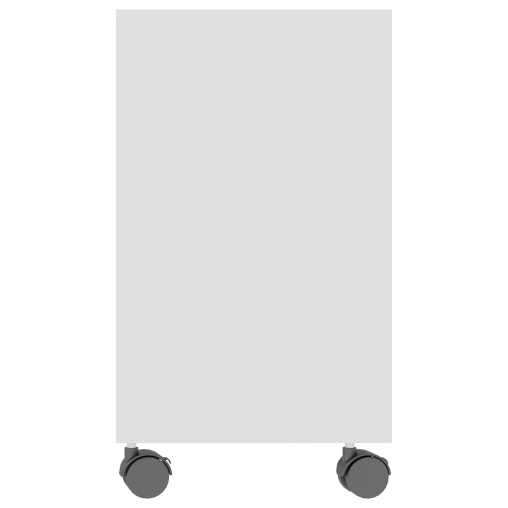 vidaXL طاولة جانبية أبيض 70×35×55 سم خشب صناعي