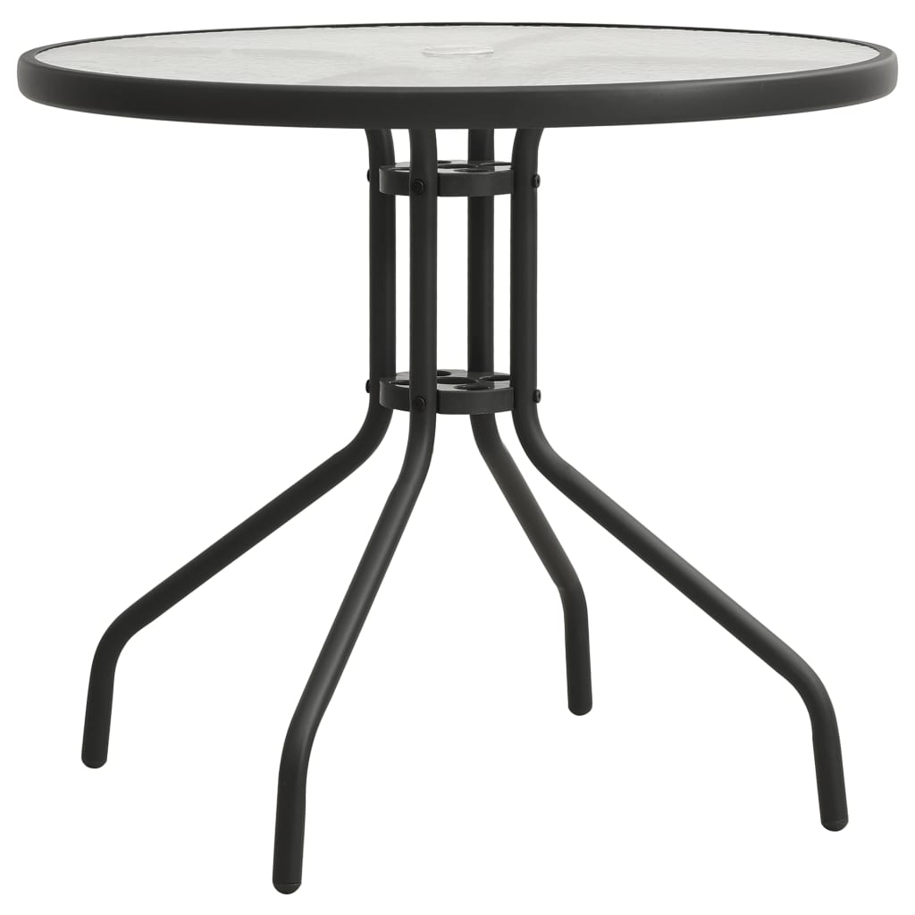 vidaXL طاولة بيسترو أنثراسيت 80×71 سم فولاذ