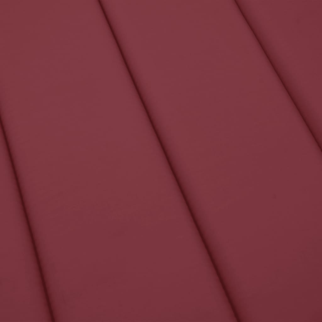 vidaXL وسادة كرسي تشمس أحمر خمري 186×58×3 سم