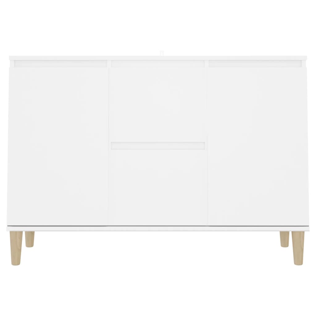 vidaXL خزانة جانبية أبيض 101×35×70 سم خشب صناعي