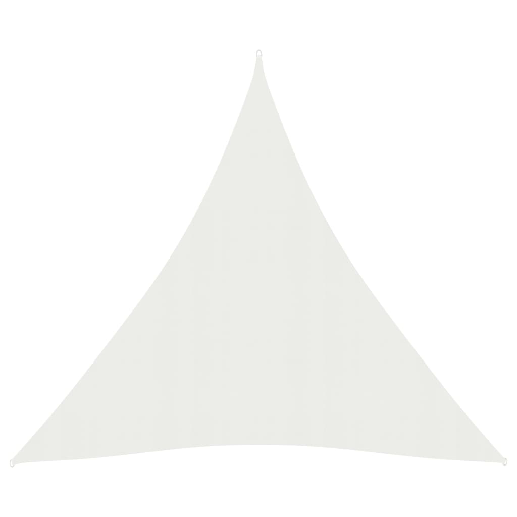 vidaXL مظلة شراعية 160 جم/م² أبيض 5×6×6 م HDPE