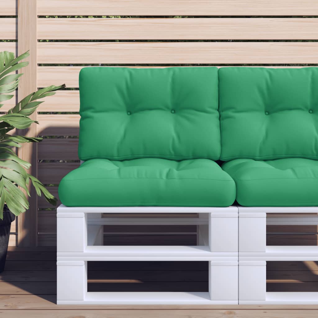 vidaXL وسادة أريكة طبليات أخضر 60×40×10 سم
