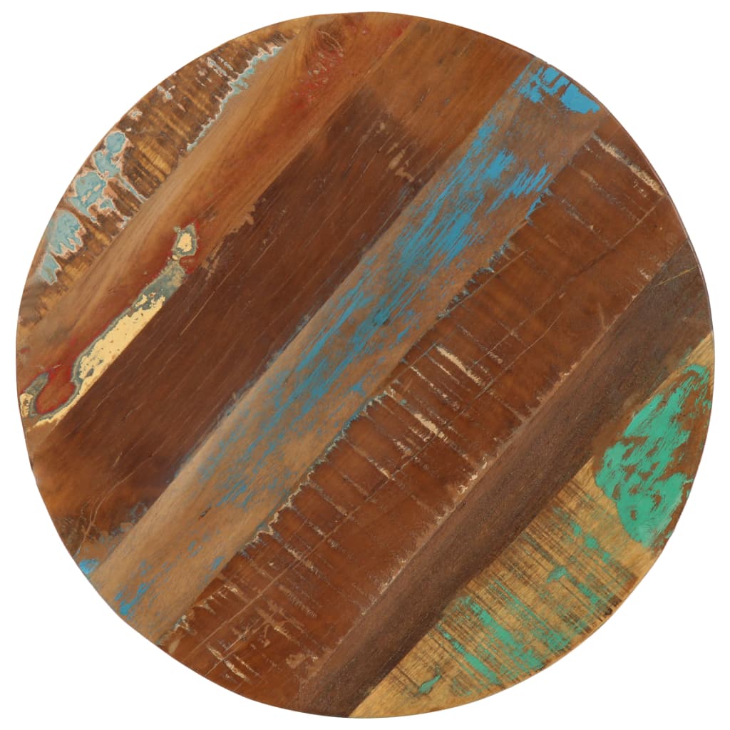 vidaXL طاولة جانبية 45×(45-62) سم خشب مستصلح صلب وحديد زهر