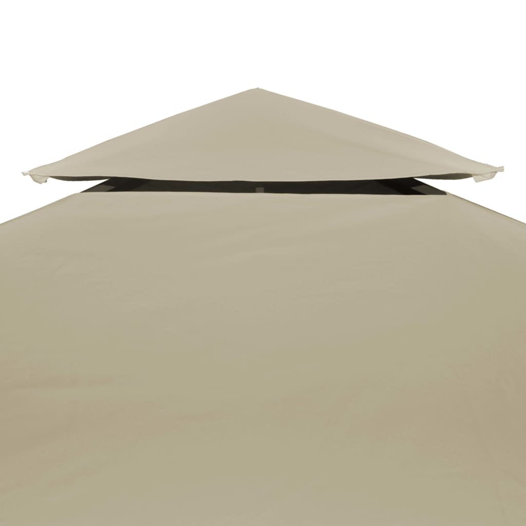 vidaXL غطاء مظلة جازيبو بديل 310 جم/م² بيج 3×4 متر